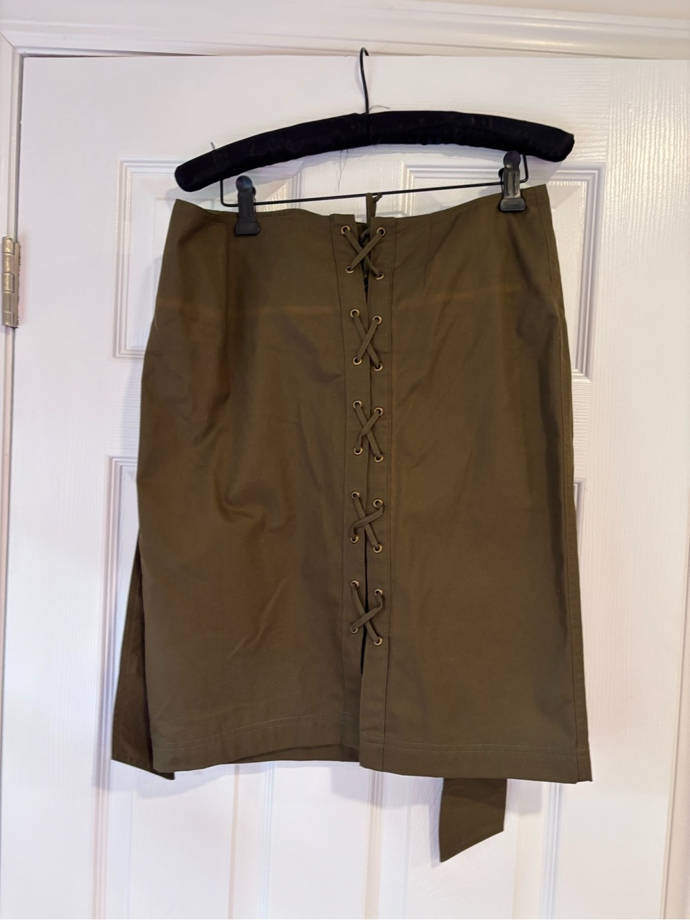 Yves Saint Laurent olive green vintage skirt size F40